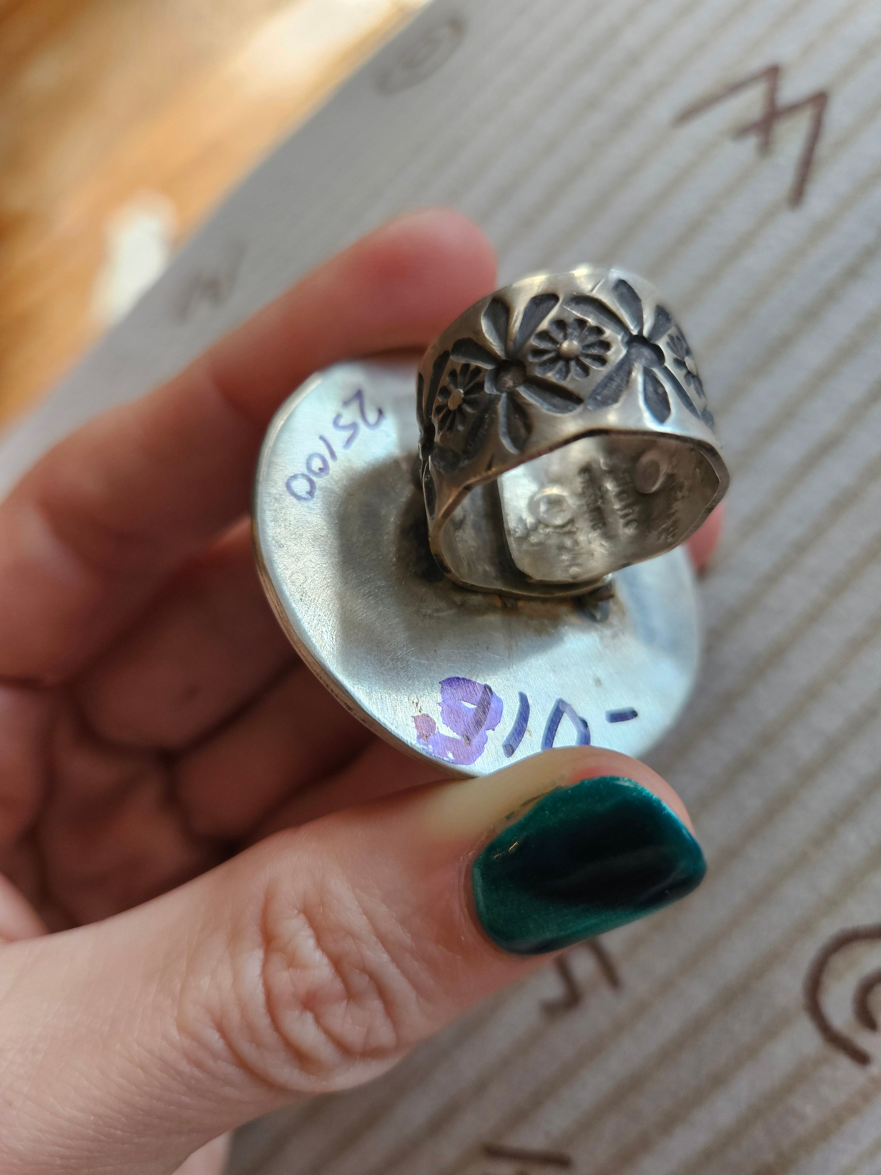 Vintage Style Domed Button Ring