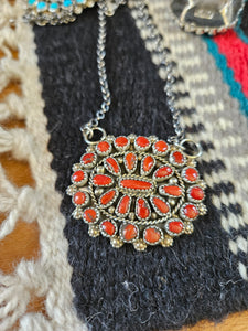 Coral Cluster Necklace SALE