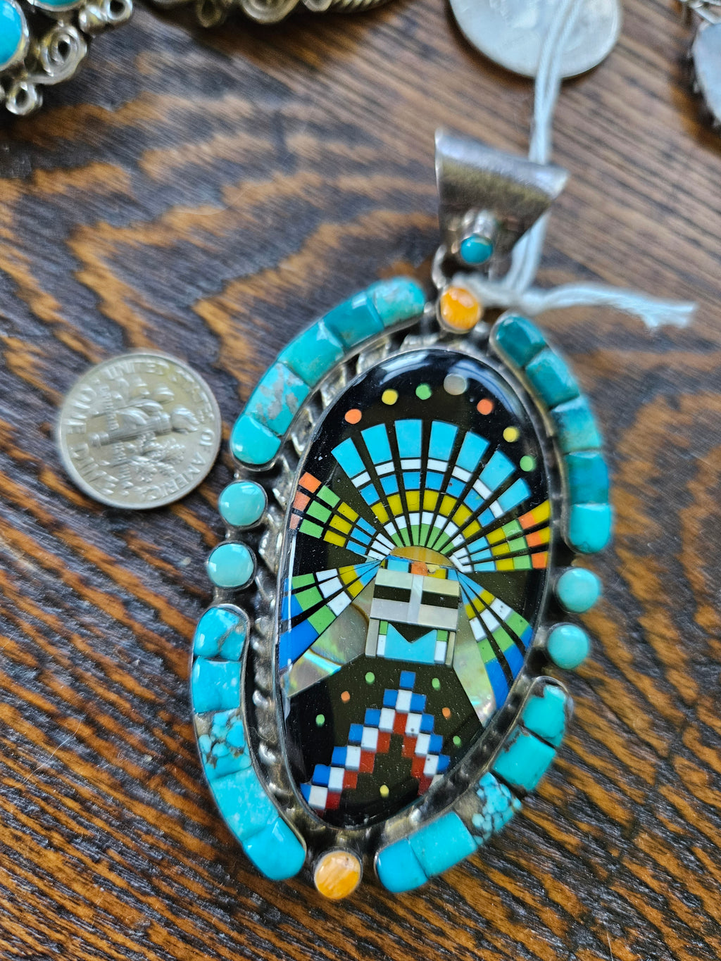 Big Inlay Statement Pendant