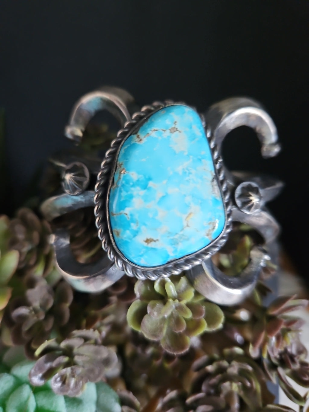 Whitewater Turquoise Chimney Butte Statement Cuff