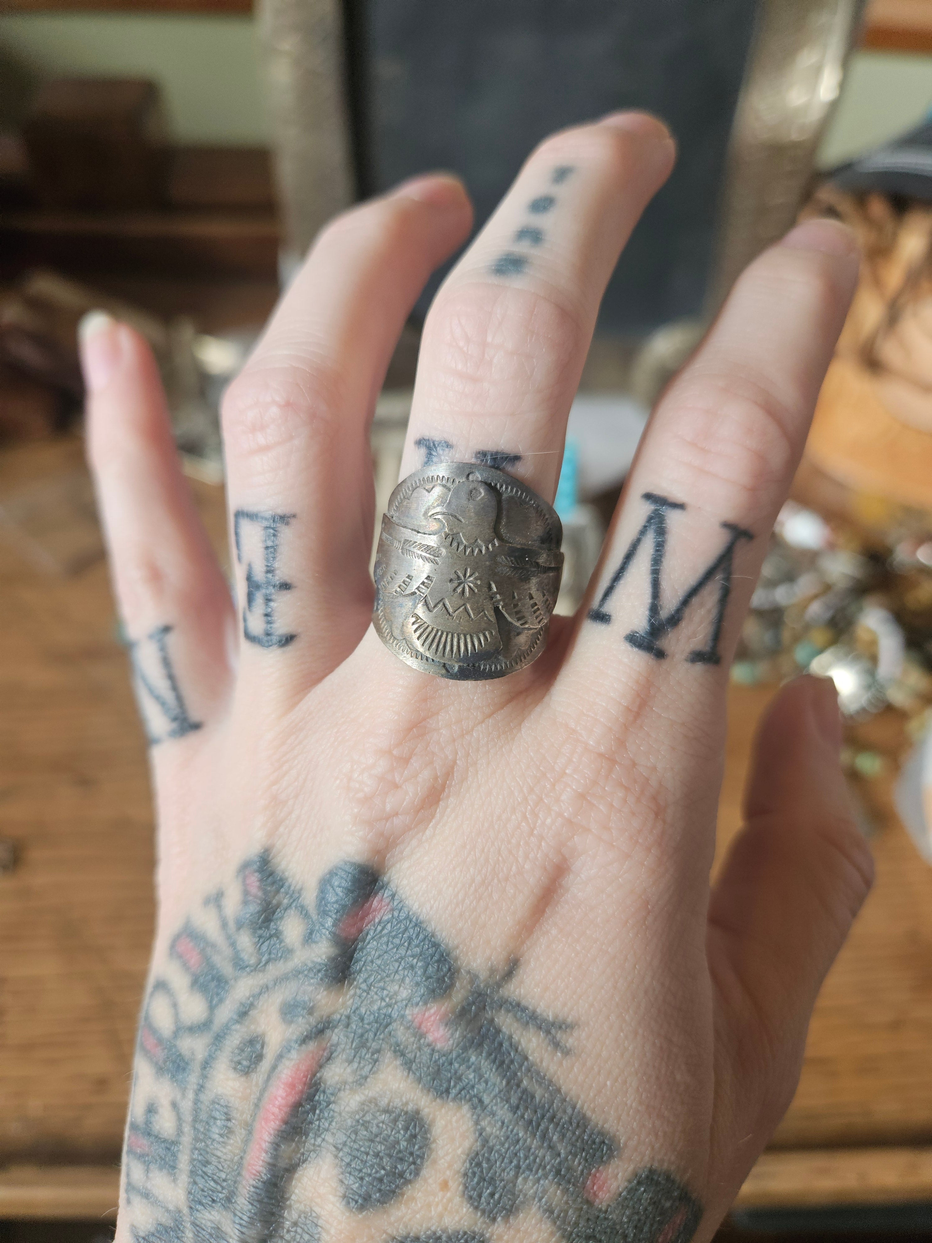 Thunderbird Cigar Band Ring