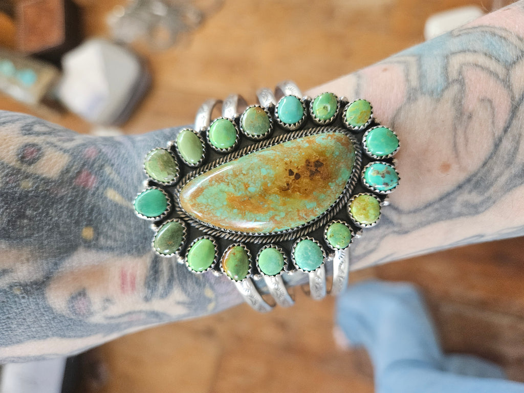 Mixed Green Cluster Statement Cuff SALE