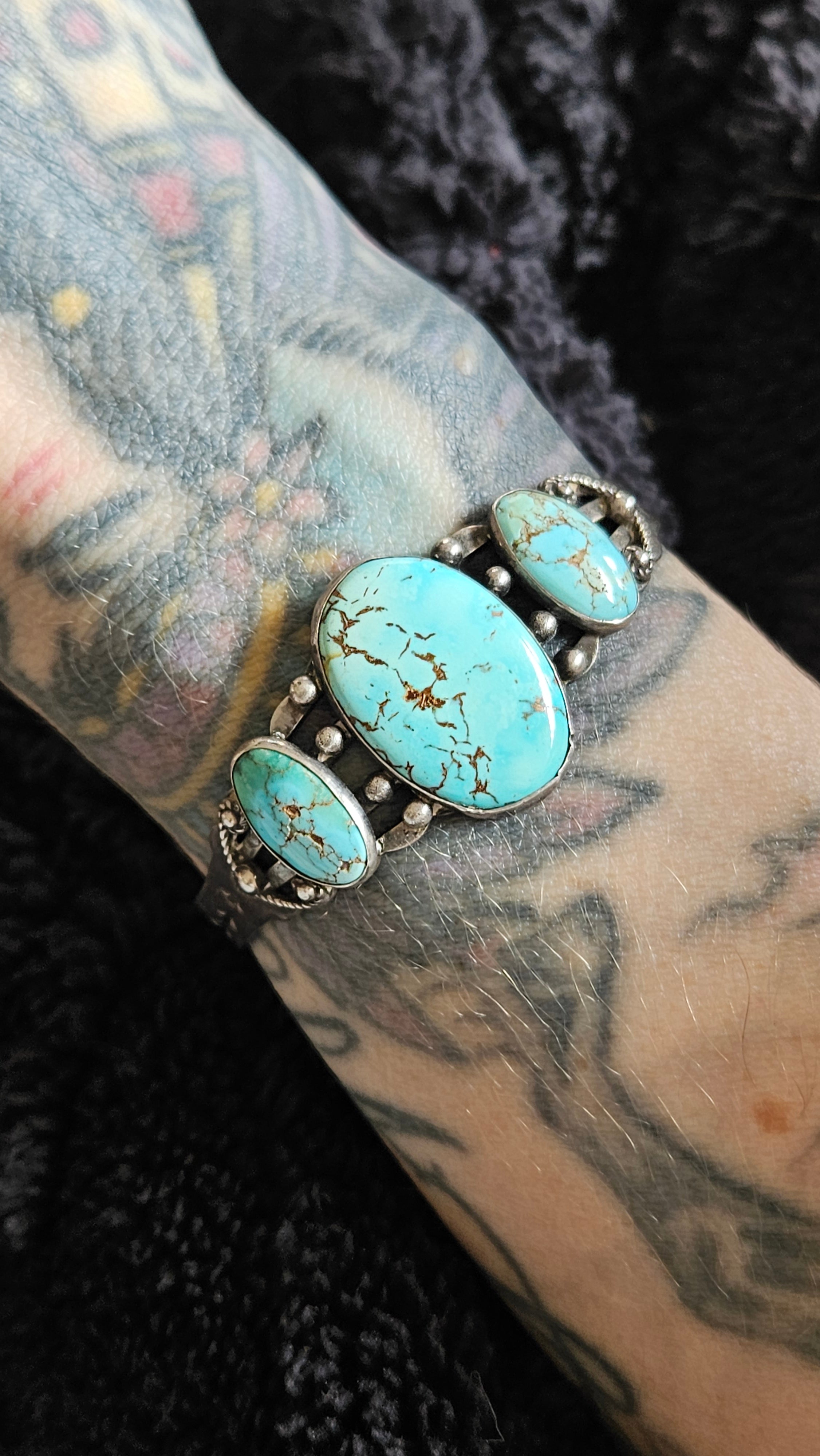 Vintage Fred Harvey Era Turquoise Cuff