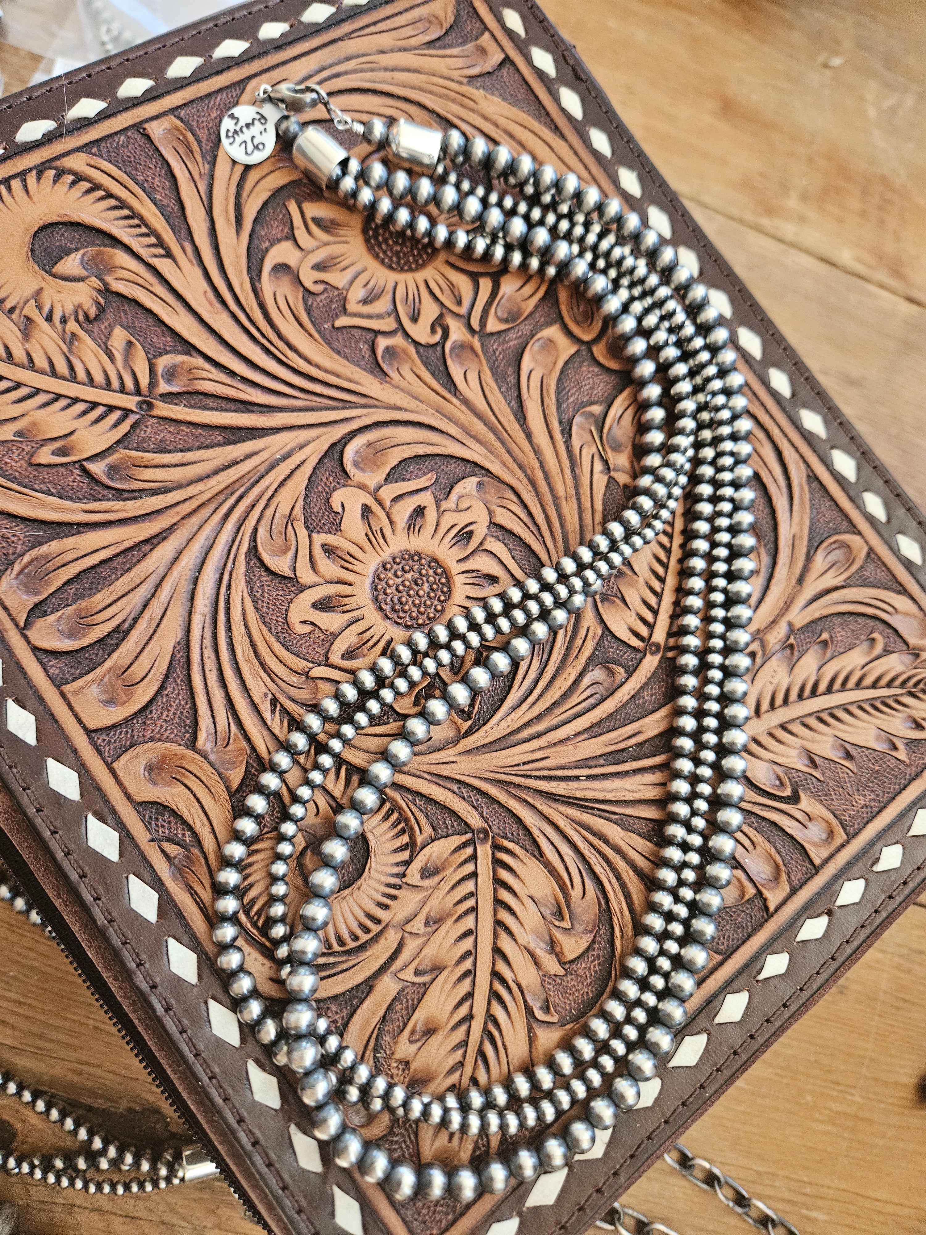 Triple 3 Strand Navajo Pearls 26" long SALE