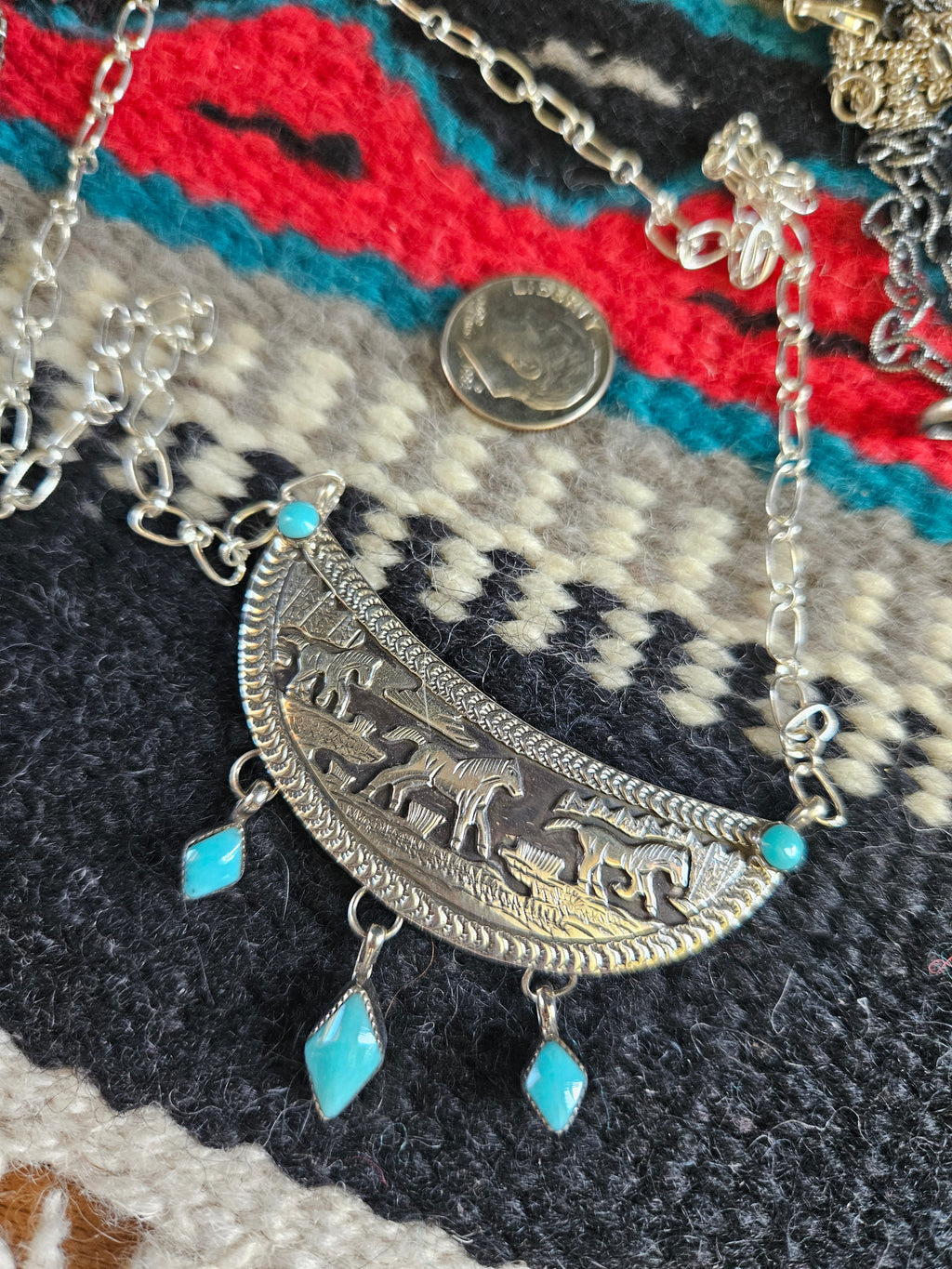 Turquoise Horse Storyteller Necklace SALE