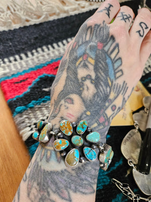 Turquoise Cluster Bracelet