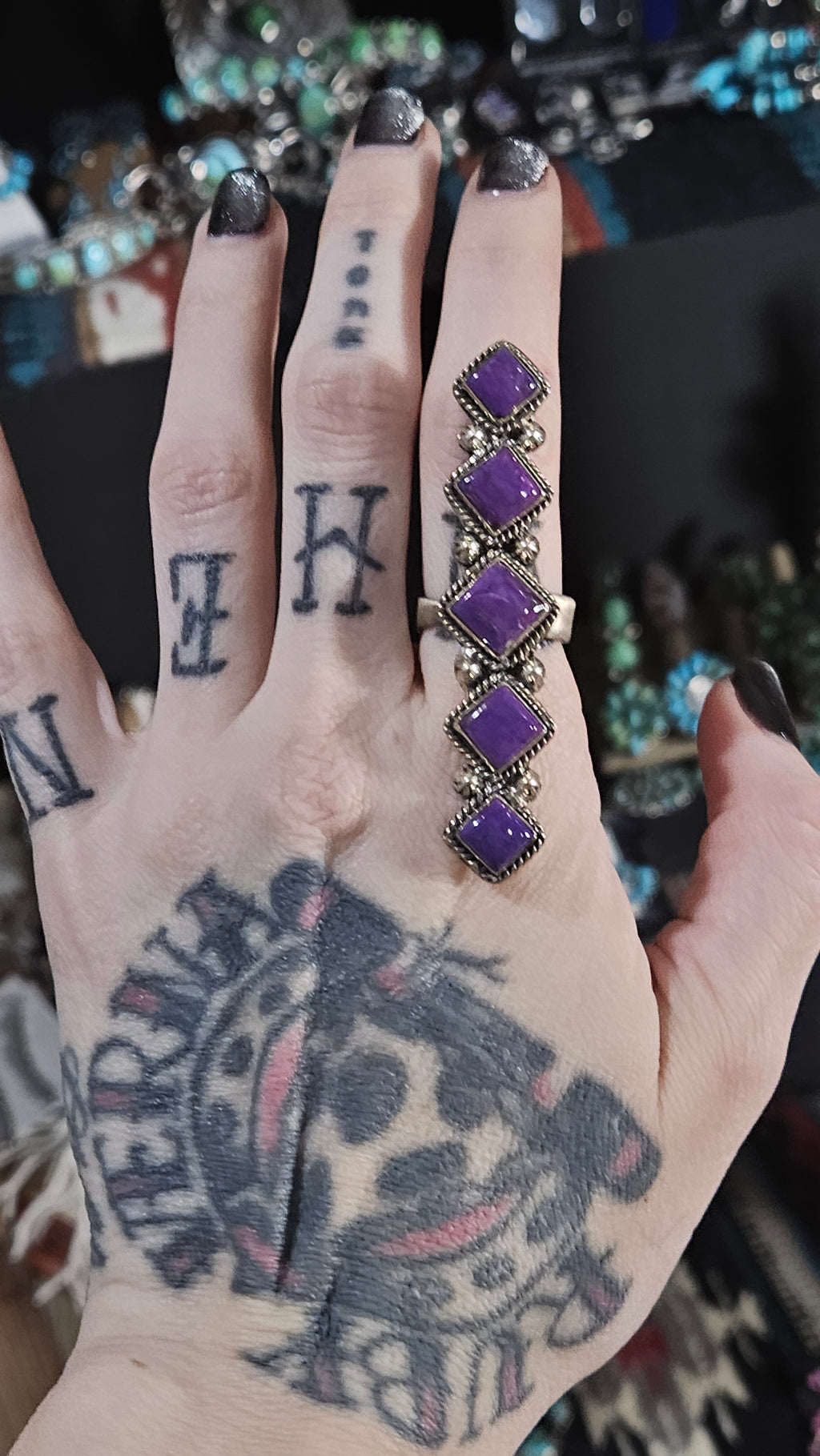 Purple Diamonds Mojave Ring