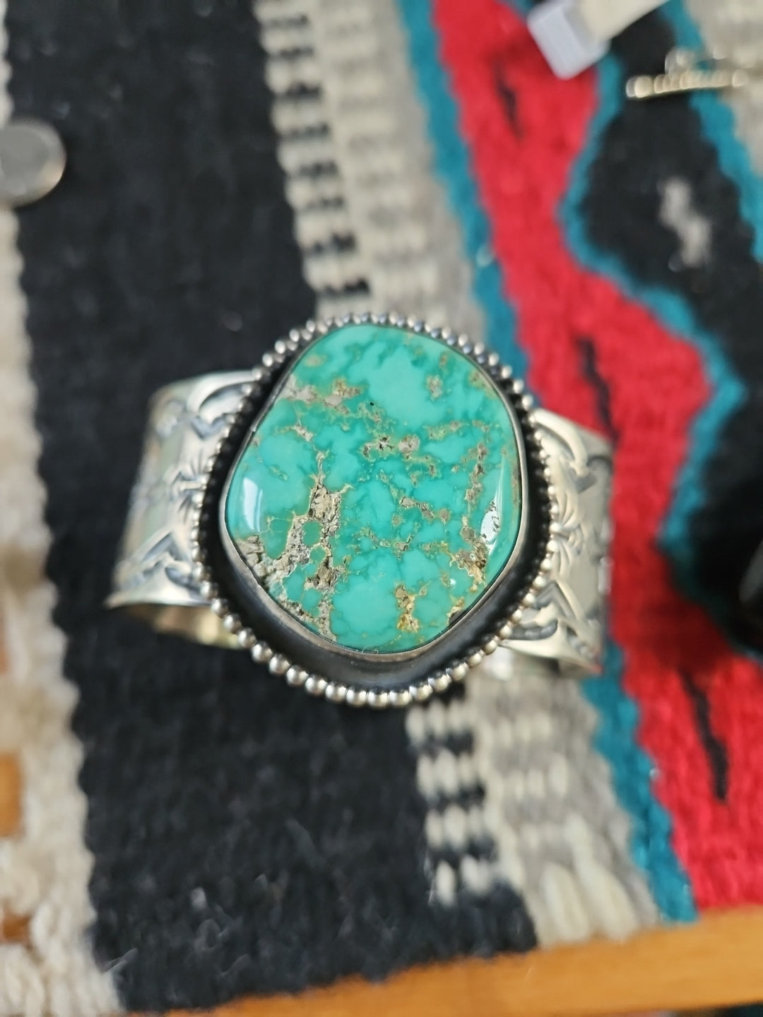 Big Emerald Valley Turquoise Statement Cuff SALE