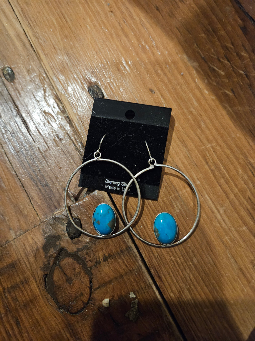 Classy Turquoise Hoop Earrings