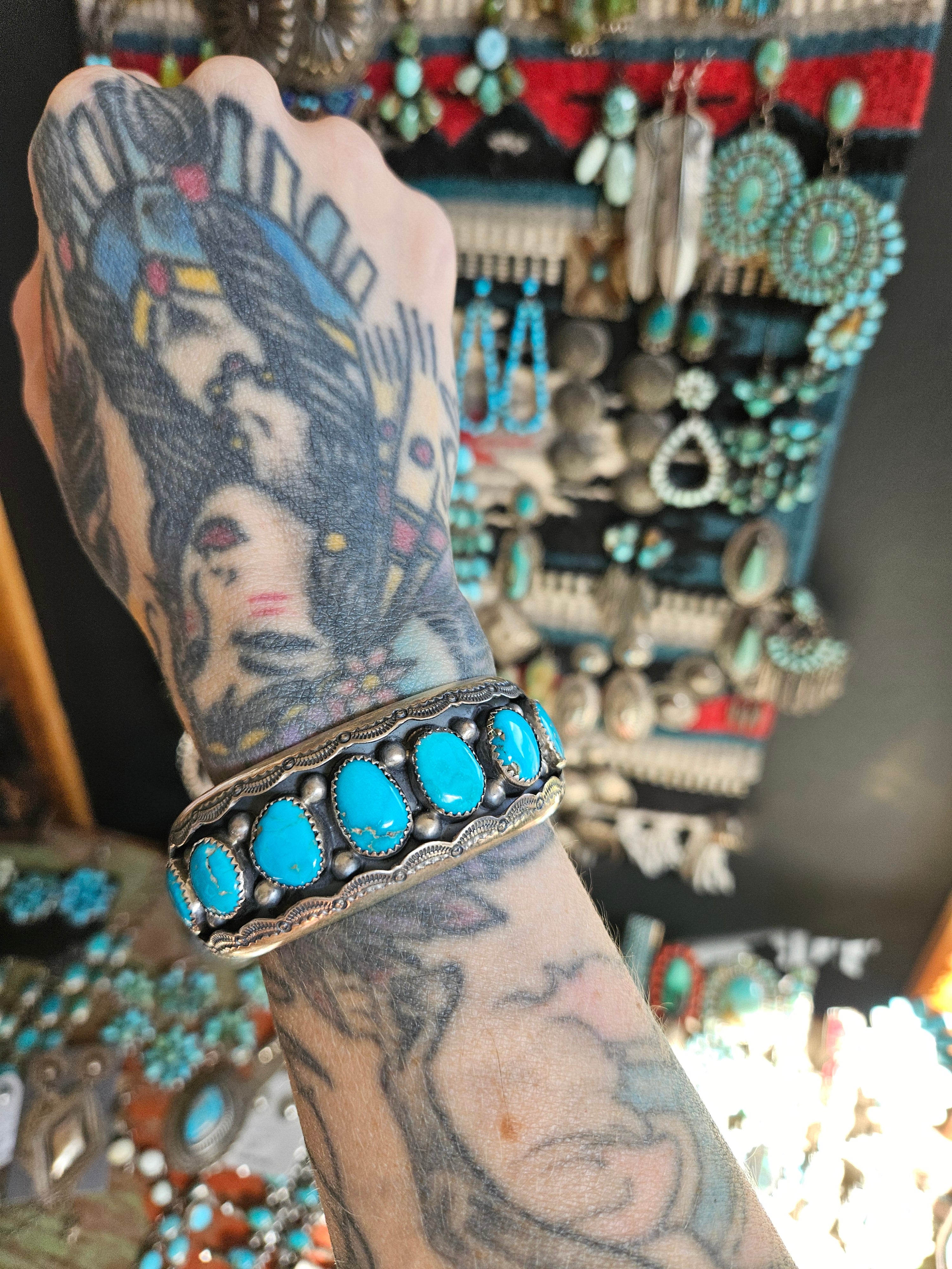 Big Statement Turquoise Shadowbox Cuff
