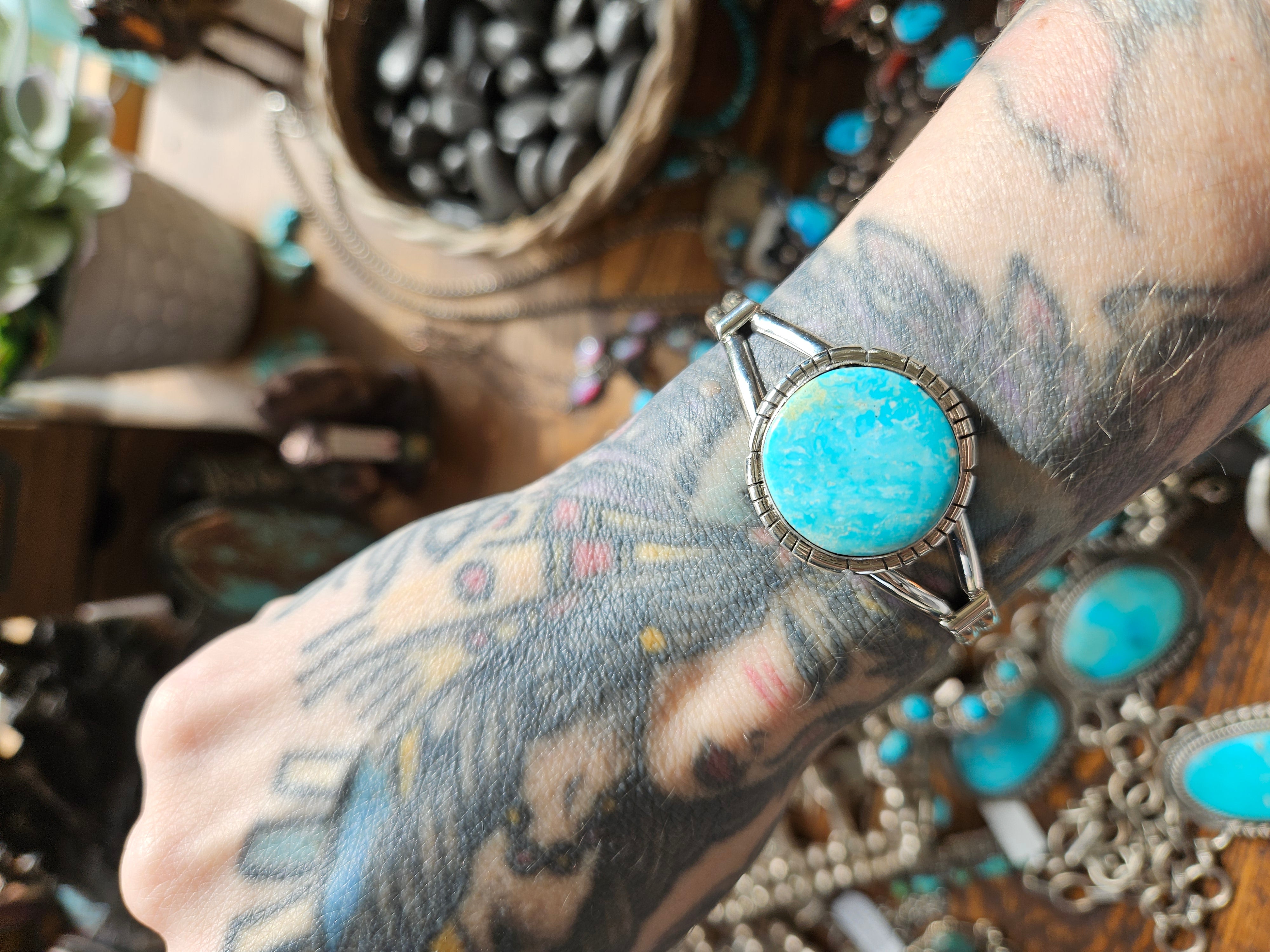 Blue Sonoran Turquoise Cuff