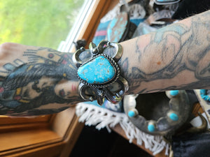 Whitewater Turquoise Chimney Butte Statement Cuff