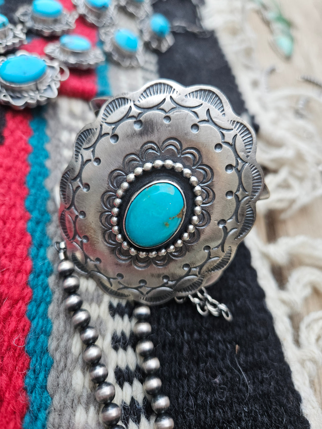 Turquoise Concho Cuff