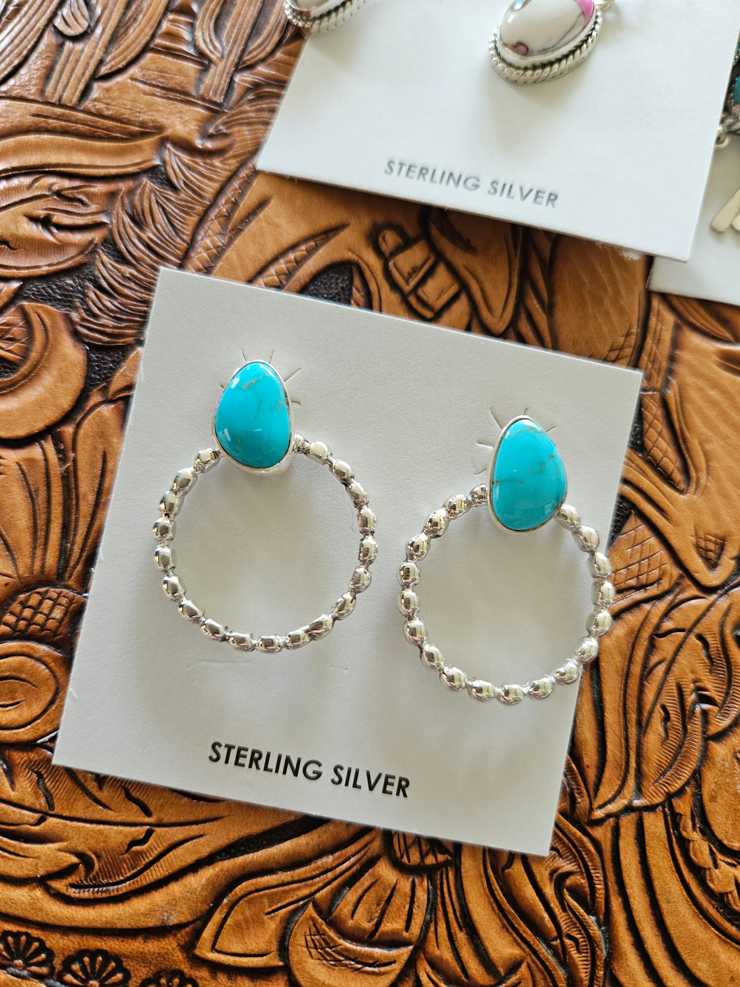 Turquoise Hoop Earrings