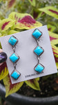 Turquoise Diamond Dangle Earrings SALE