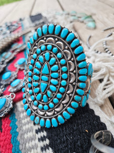 Vintage Turquoise Cluster Cuff SALE