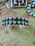 Thick Turquoise Double Snakeeye Cuff SALE