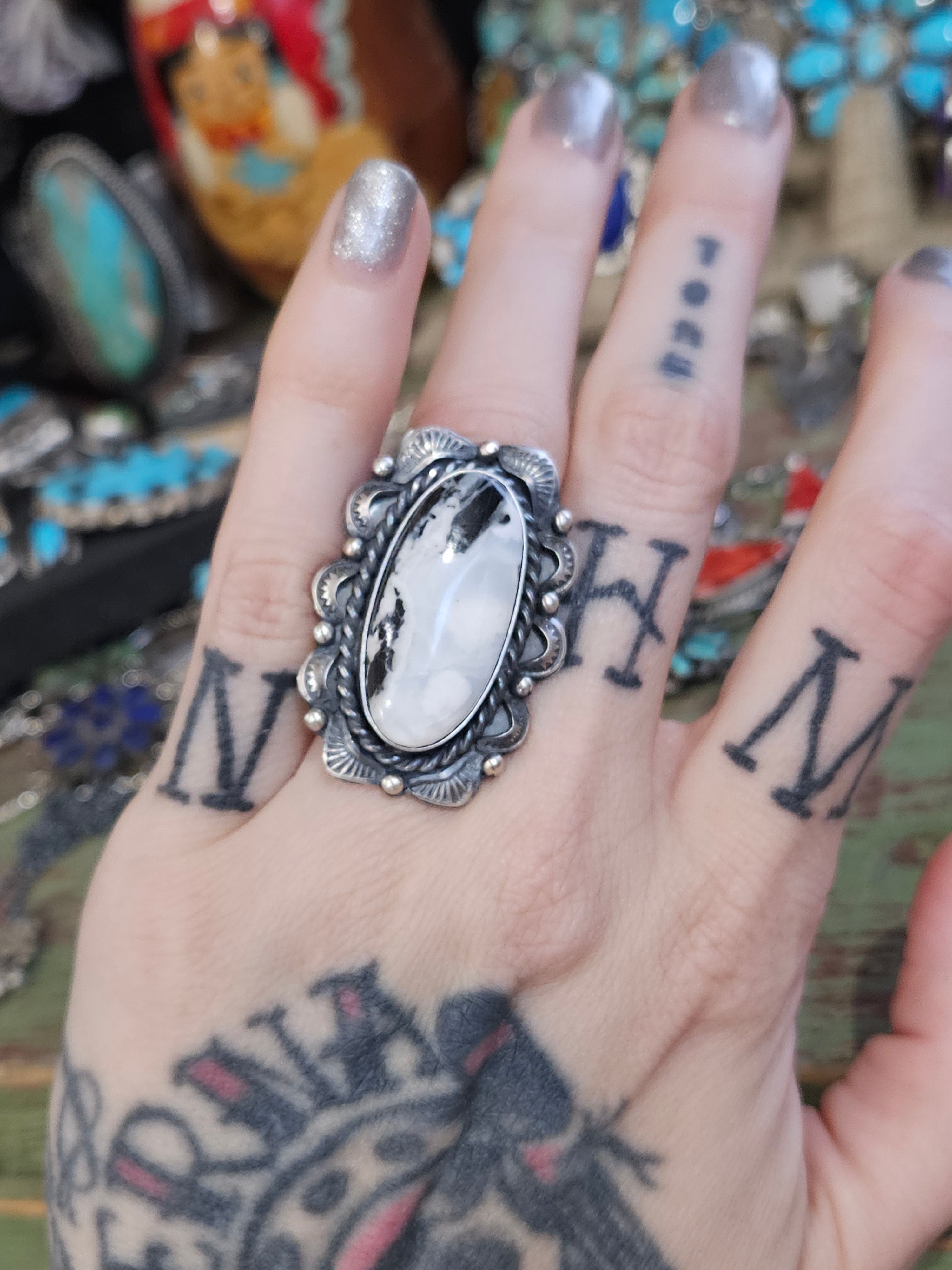 Big White Buffalo Statement Ring SALE