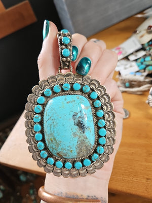 Huge Turquoise Cluster Pendant