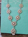Silver Cluster Lariat Necklace SALE