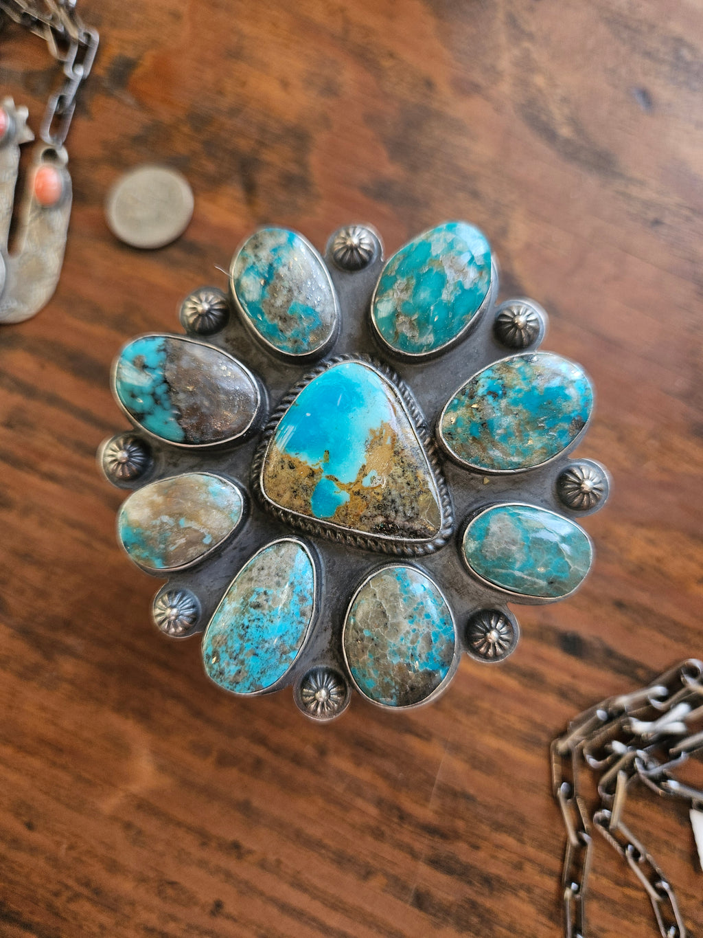 Turquoise Cluster Cuff