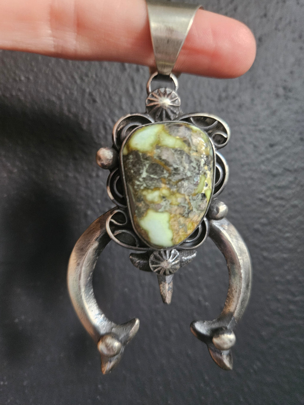 Chimney Butte Big Palomino Naja Pendant with Pyrite SALE