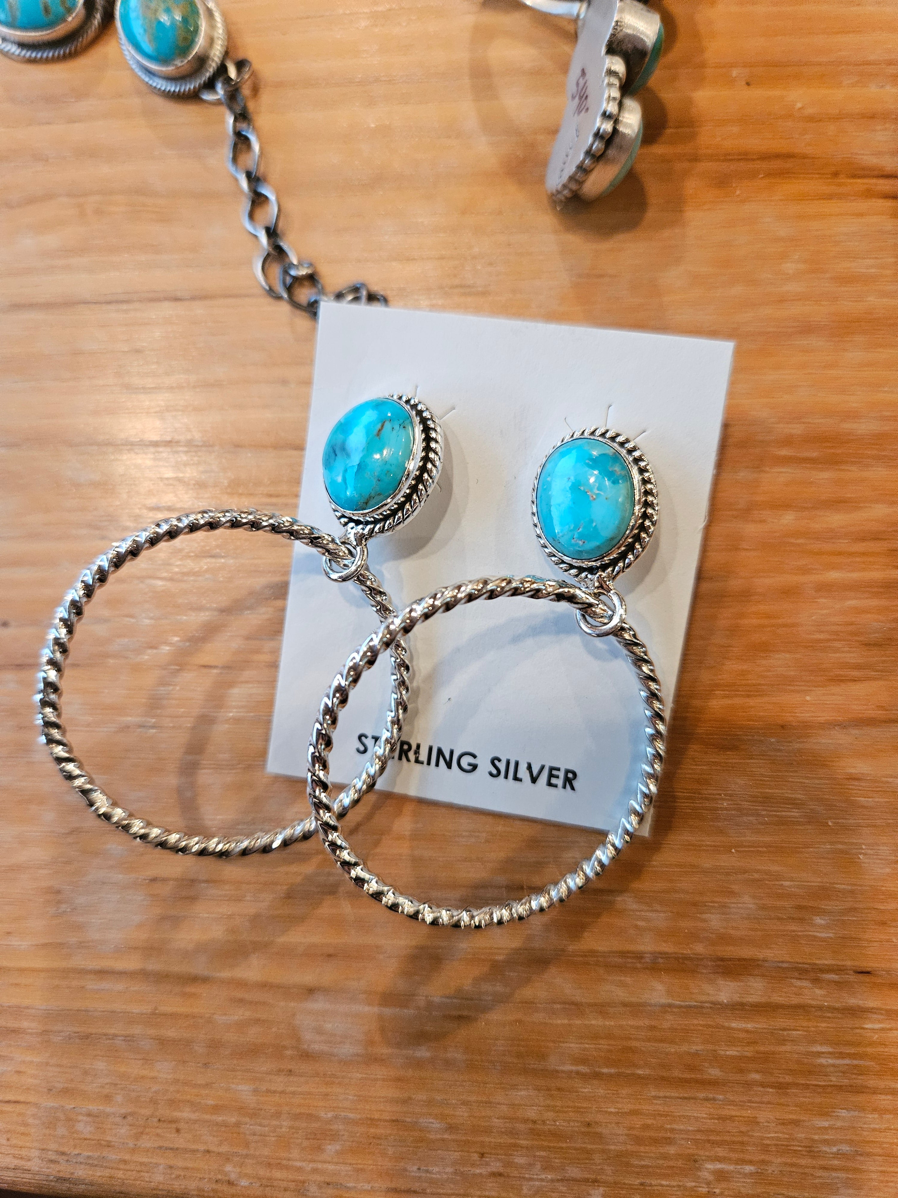 Turquoise Hoop Earrings