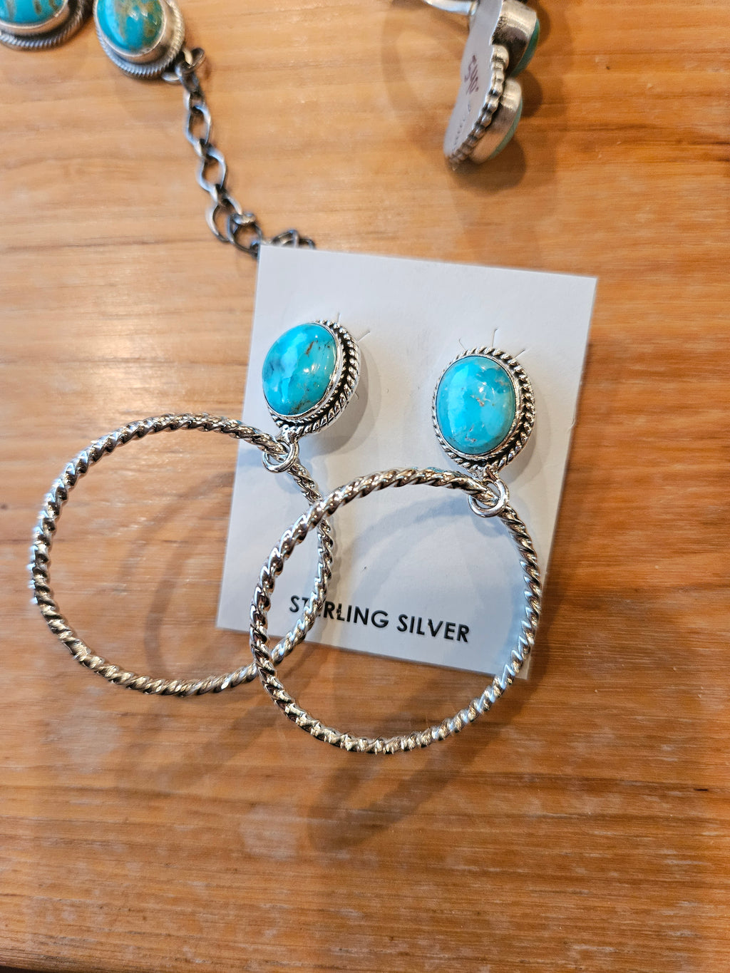 Turquoise Hoop Earrings