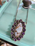 Beautiful Purple & Blue Cluster Necklace SALE