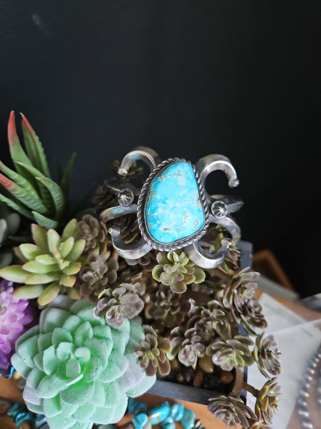 Whitewater Turquoise Chimney Butte Statement Cuff