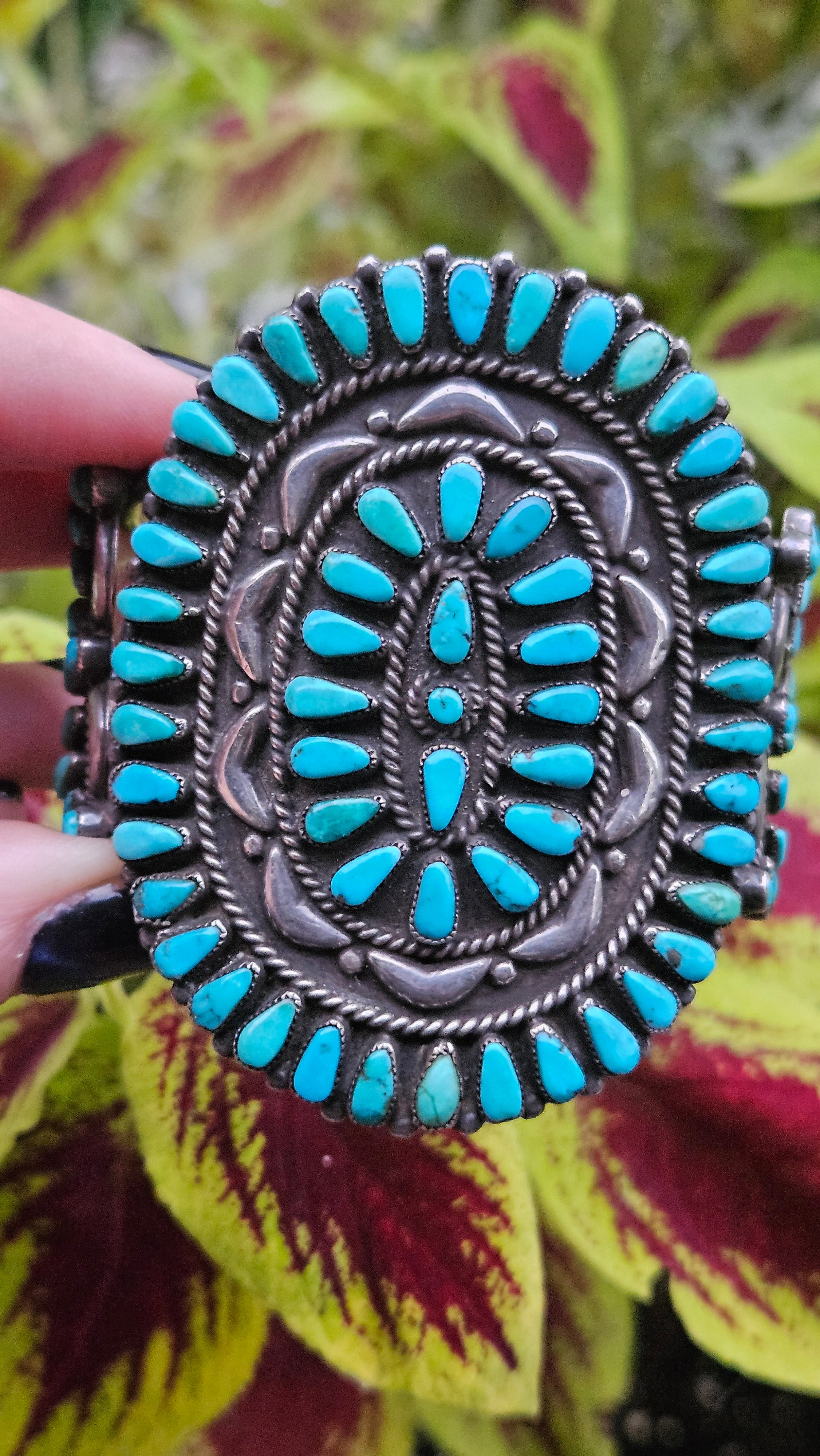 Vintage Turquoise Rainbow Cluster Cuff SALE