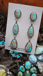 3 Stone Number 8 Turquoise Earrings