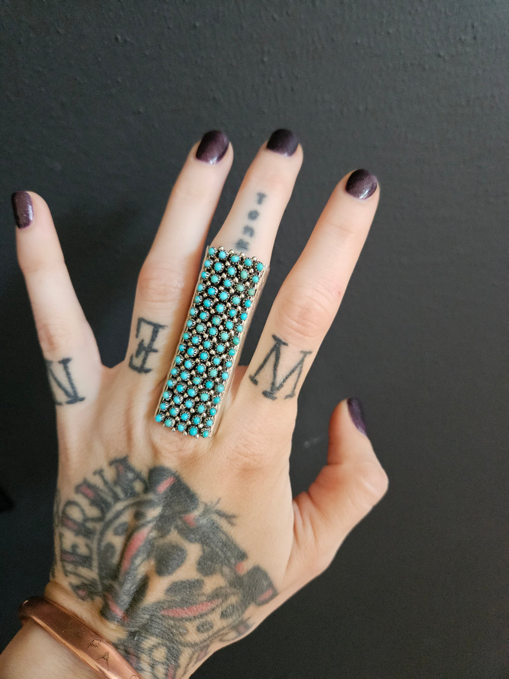 Turquoise Snakeeye Statement Ring