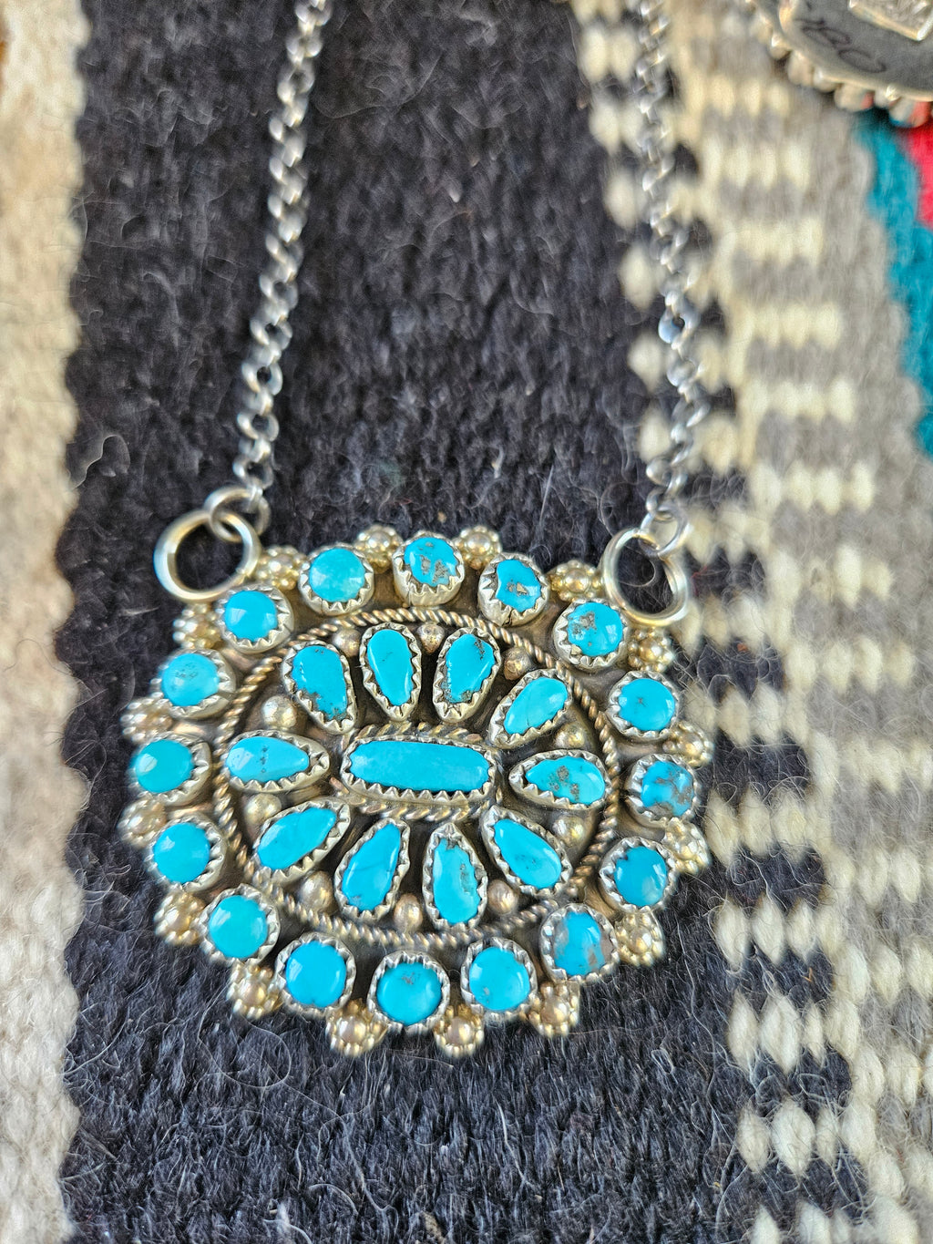 Turquoise Cluster Necklace SALE