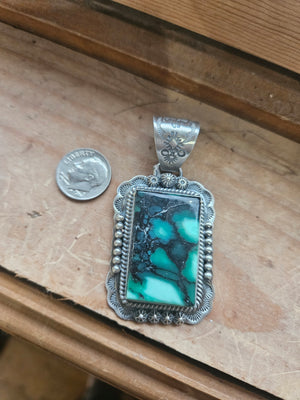 Emerald Rose Variscite Pendant