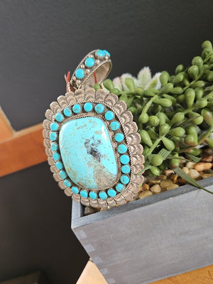 Huge Turquoise Cluster Pendant