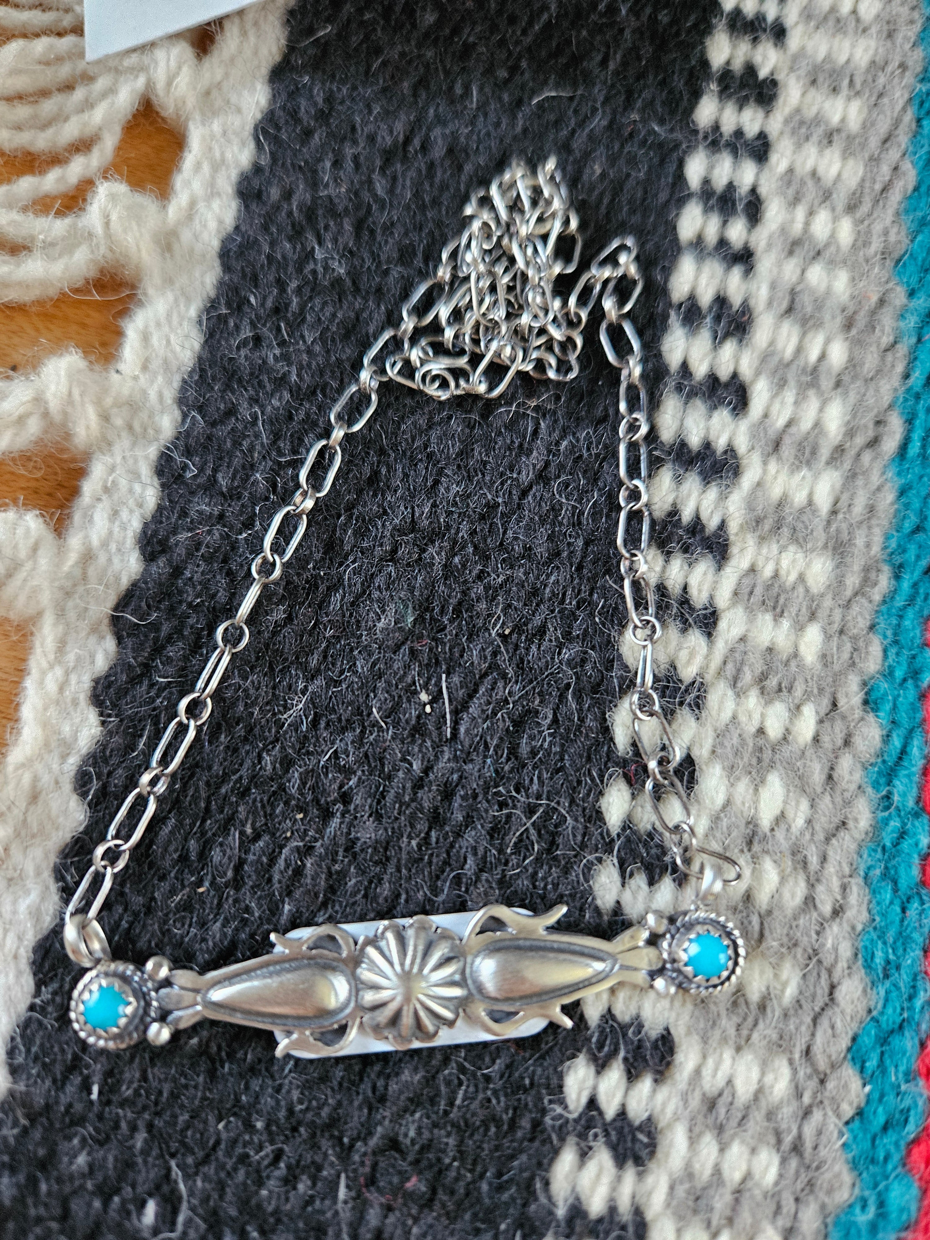 Turquoise Concho Necklace