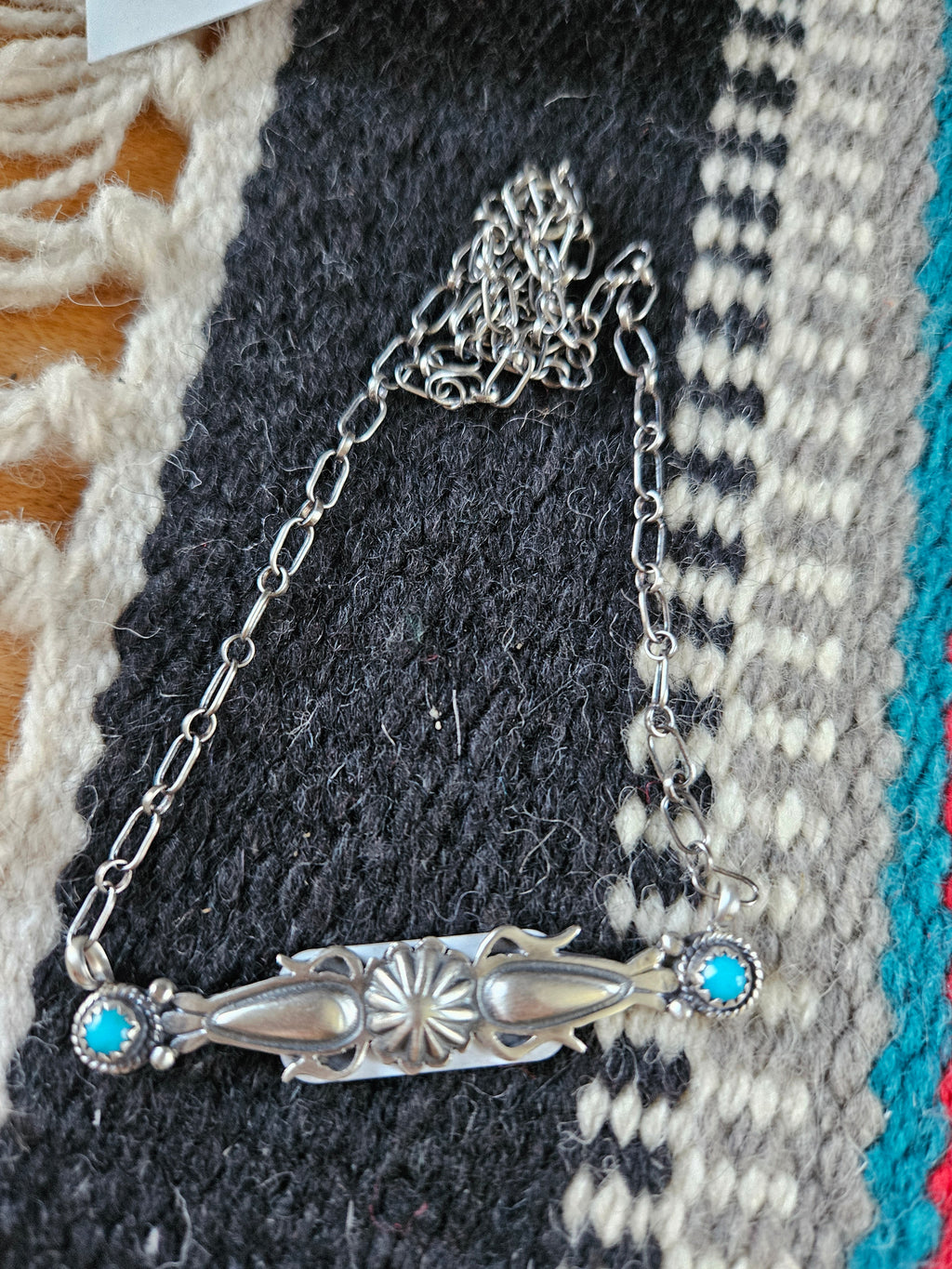 Turquoise Concho Necklace