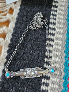 Turquoise Concho Necklace