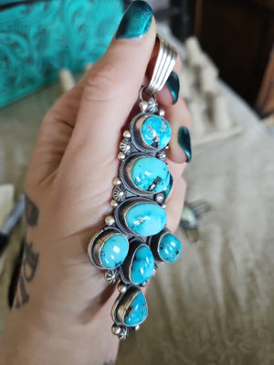 Gorgeous Blue Turquoise Statement Pendant