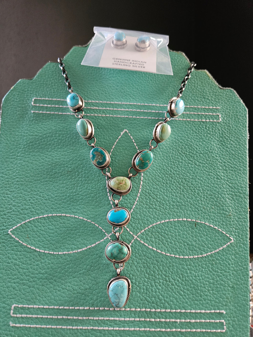 Turquoise Rainbow Royston Lariat Necklace Set SALE