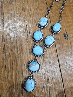 Golden Hills Turquoise Lariat Necklace SALE