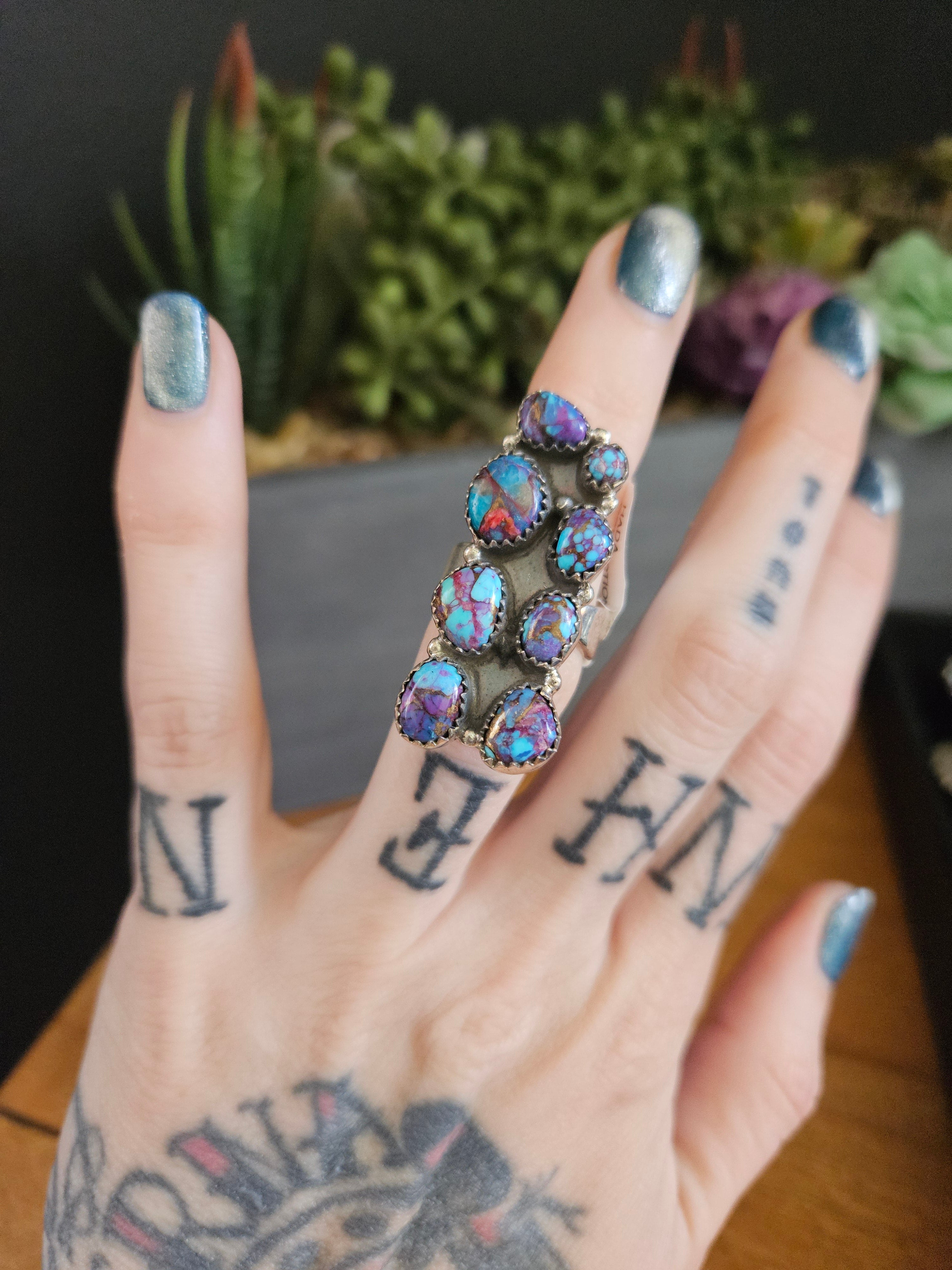 Purple Mojave Cluster Ring