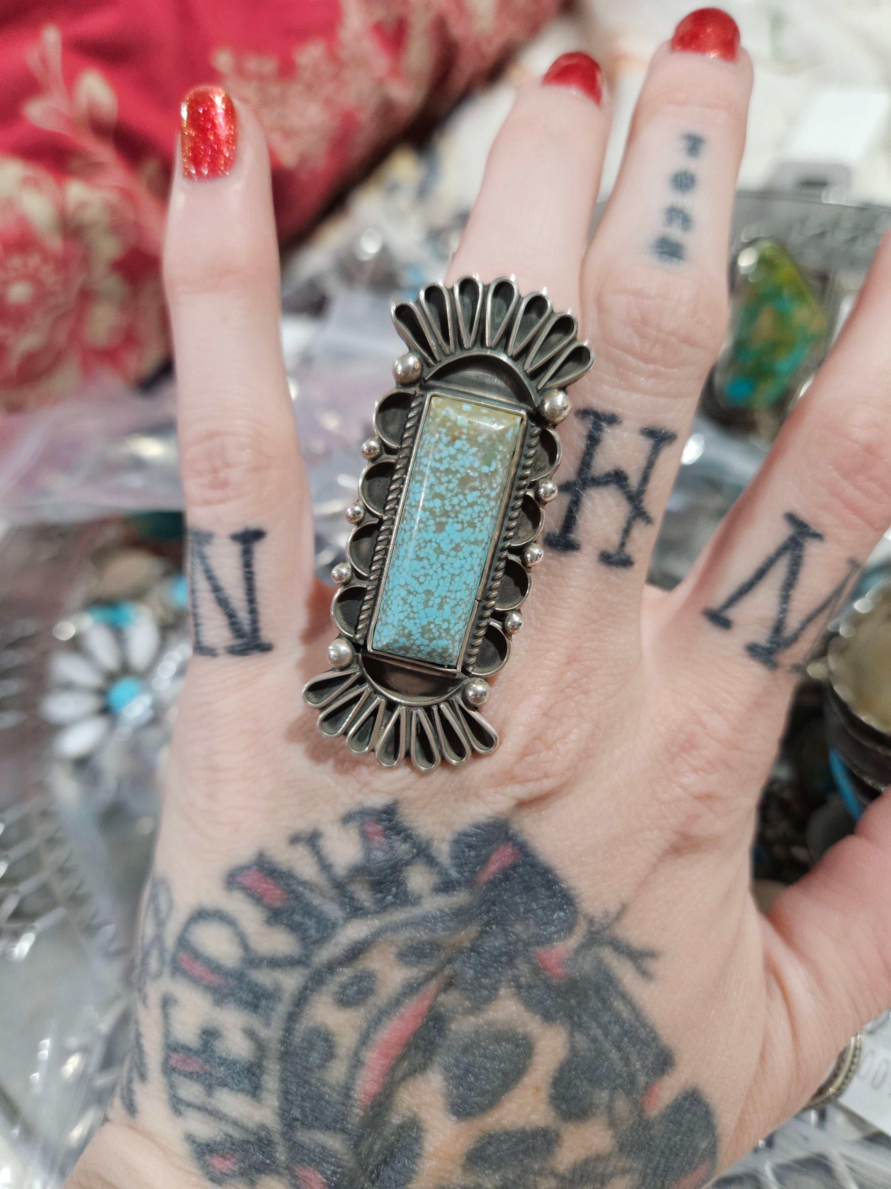 Number 8 Turquoise Ring