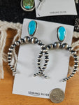 Big Turquoise Naja Earrings