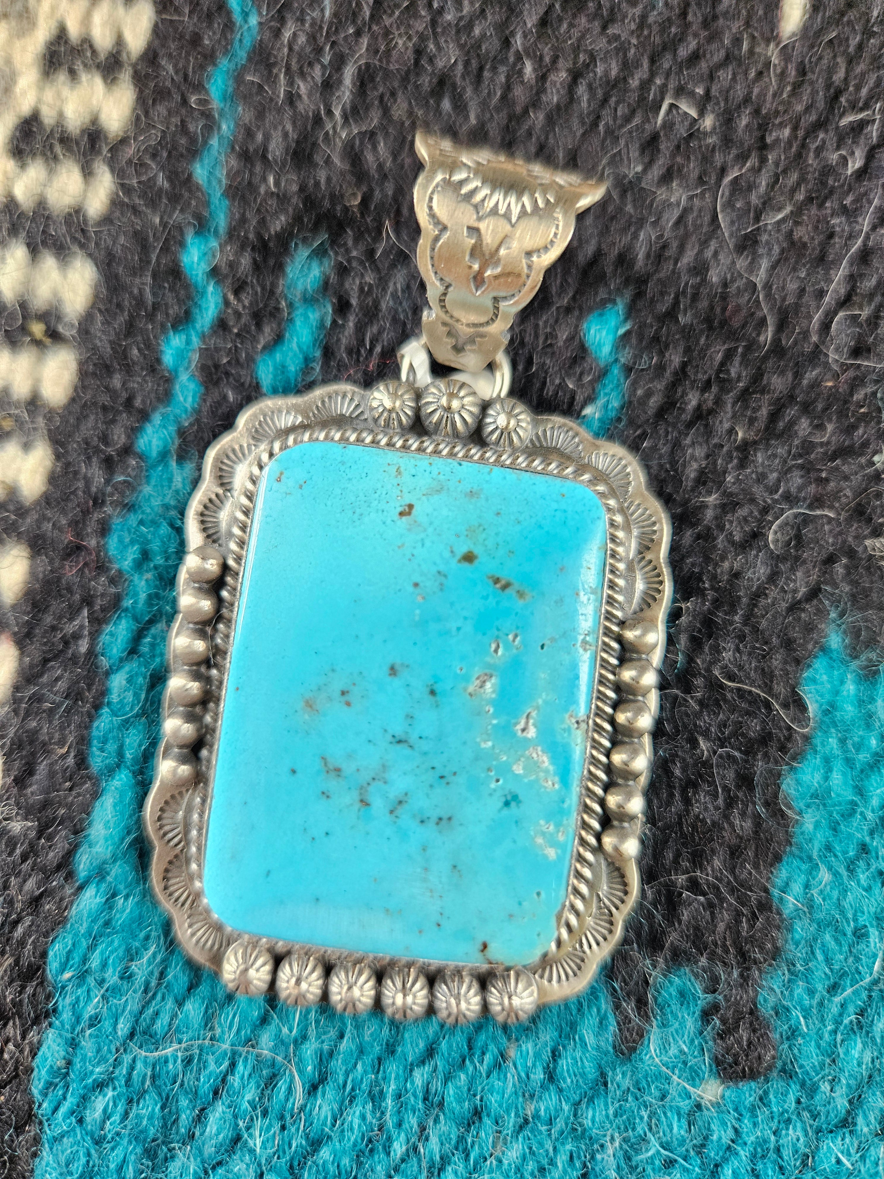 Square Turquoise Pendant SALE