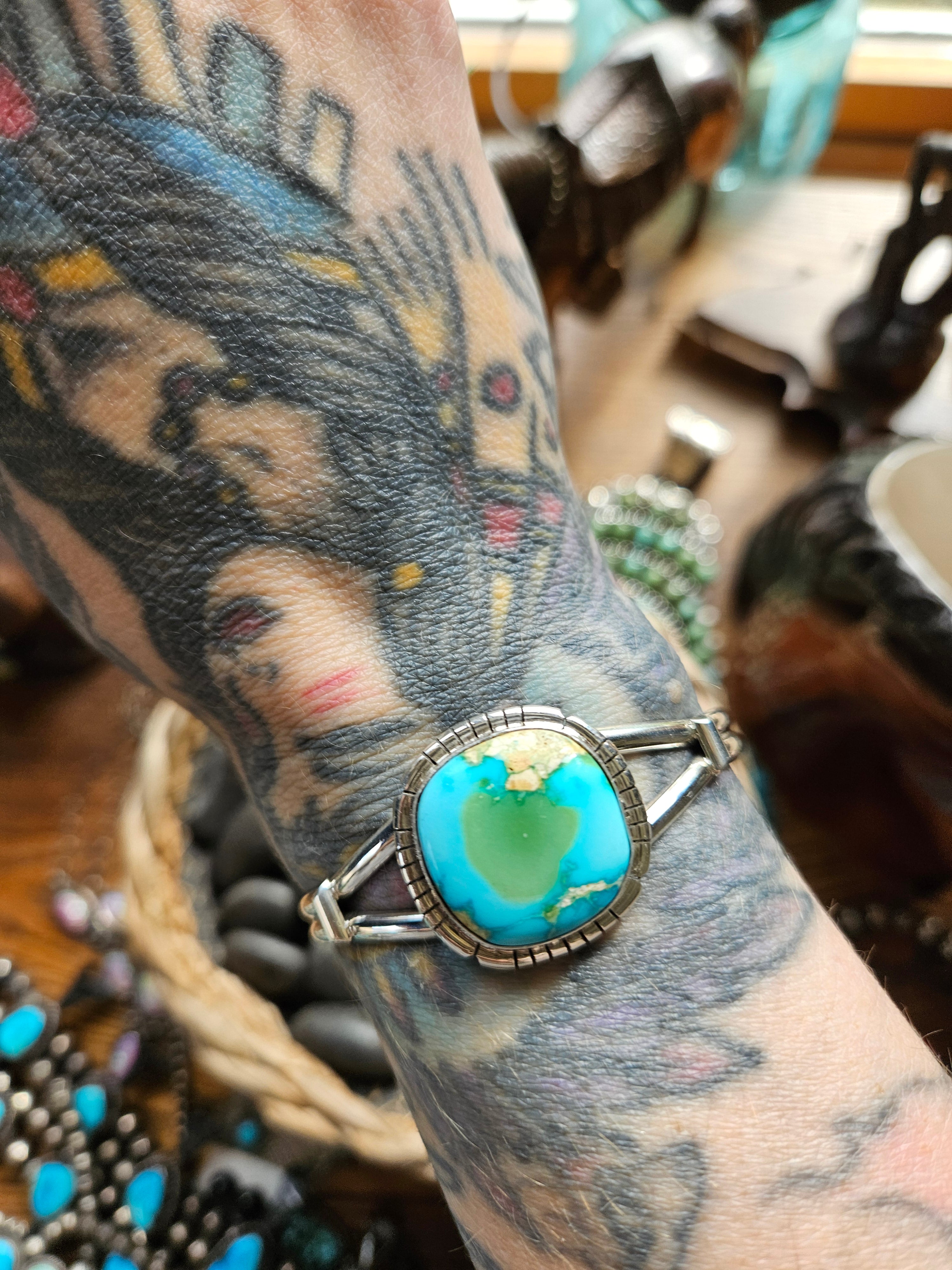 Blue Sonoran Turquoise Cuff