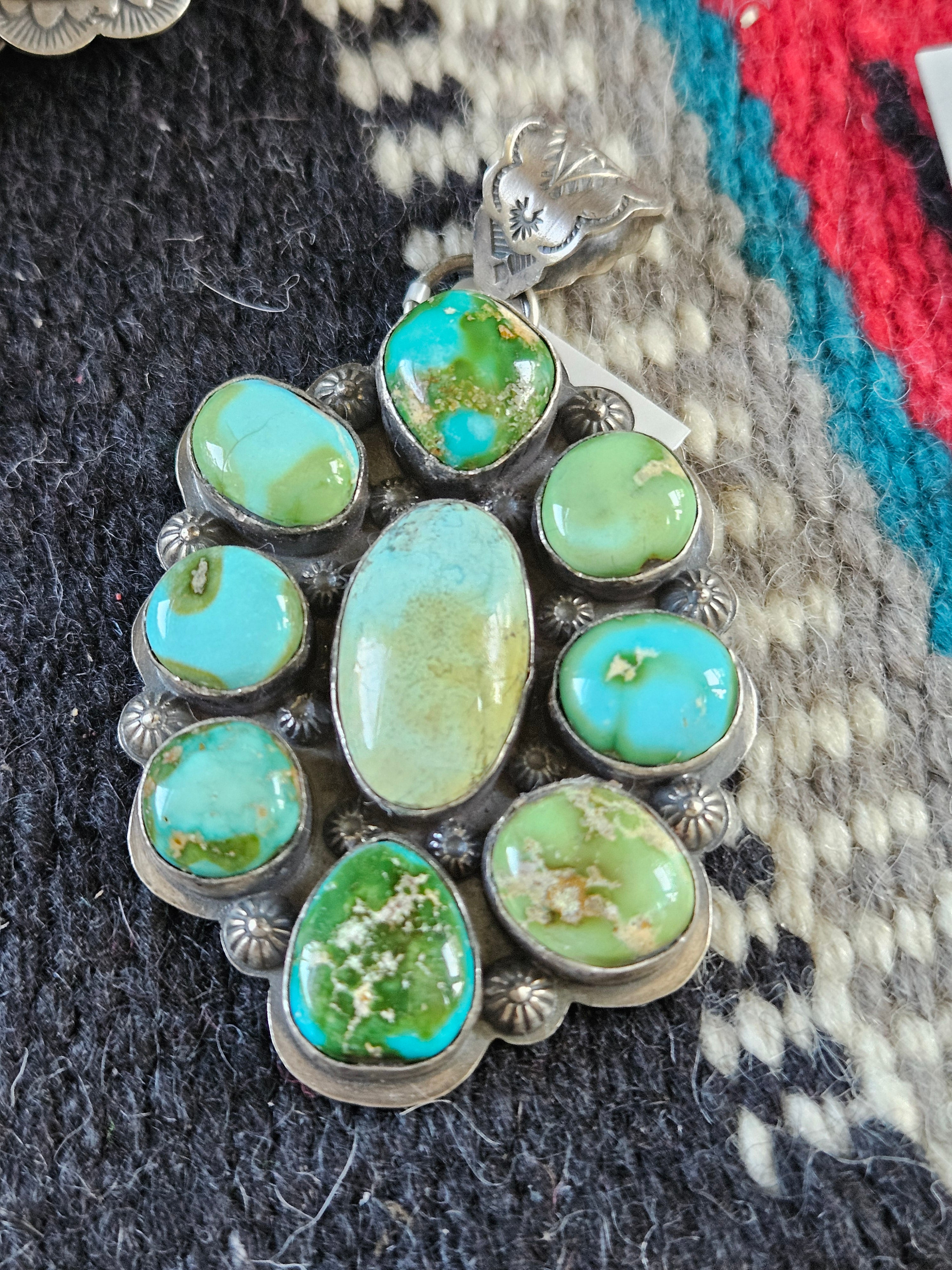 Sonoran Gold Turquoise Cluster Pendant