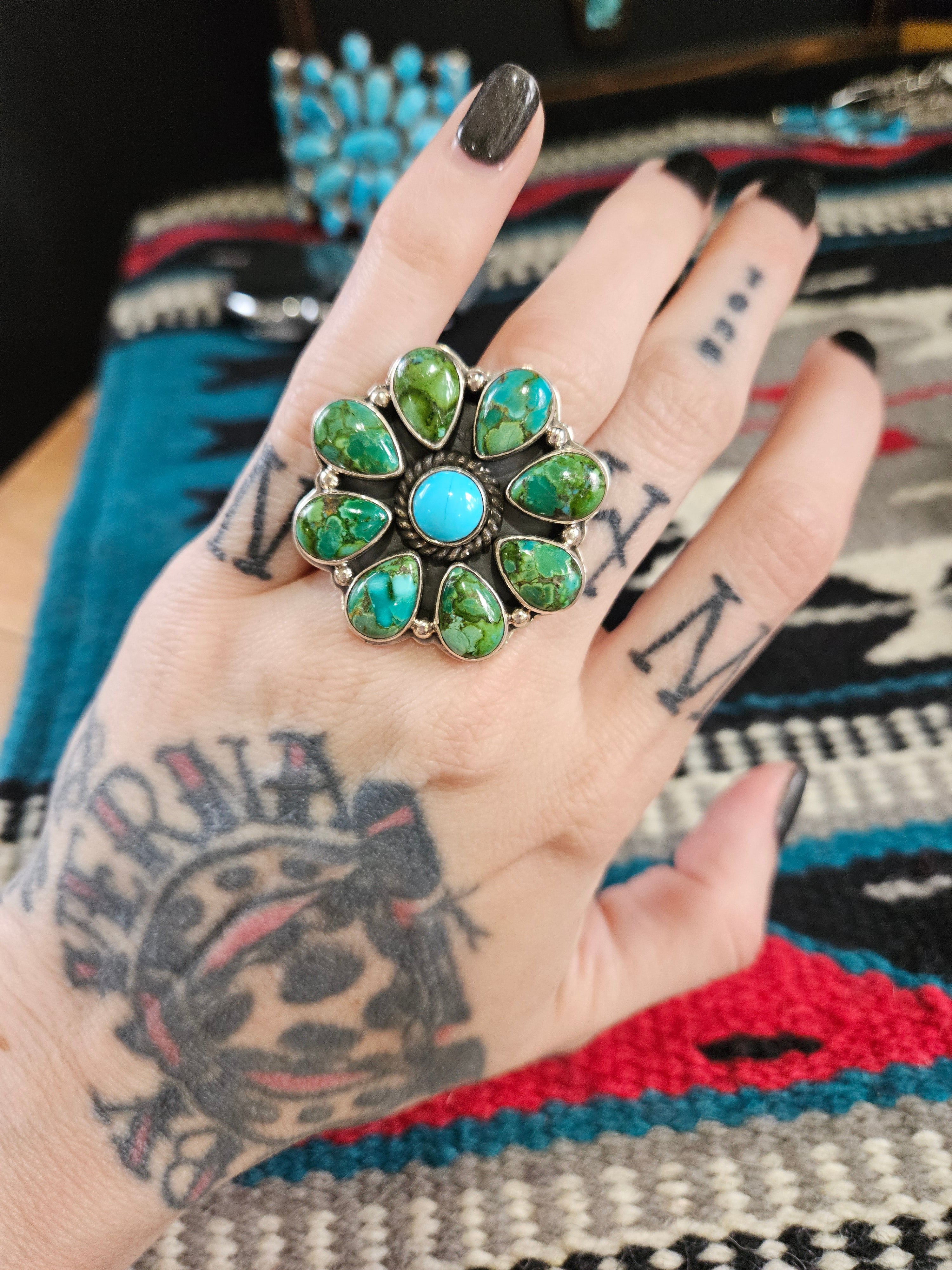 Sonoran Turquoise Cluster Ring