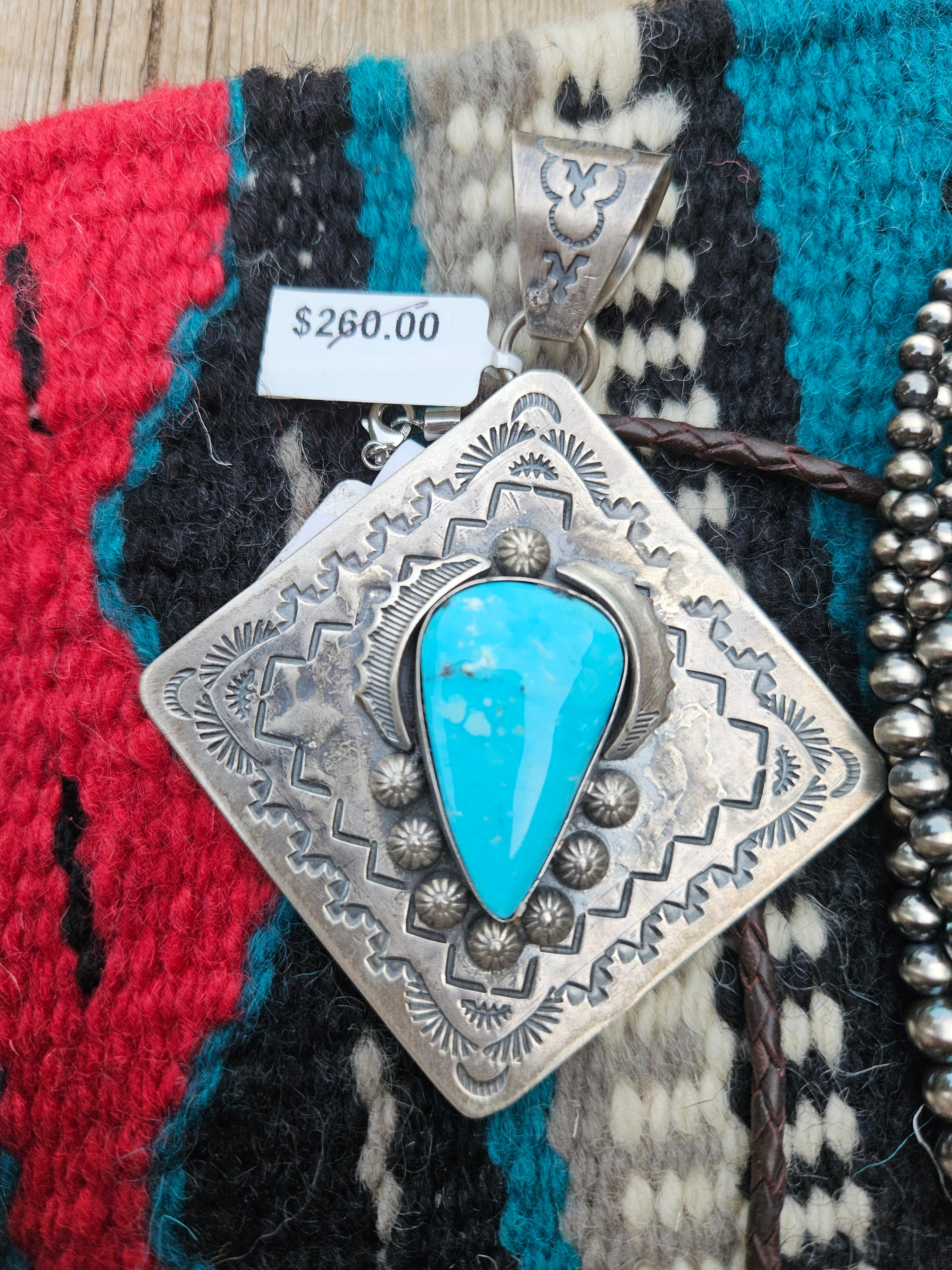 Turquoise Concho Pendant SALE
